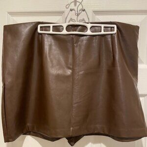 XL Abercrombie Vegan Leather Mini Skort - NWT